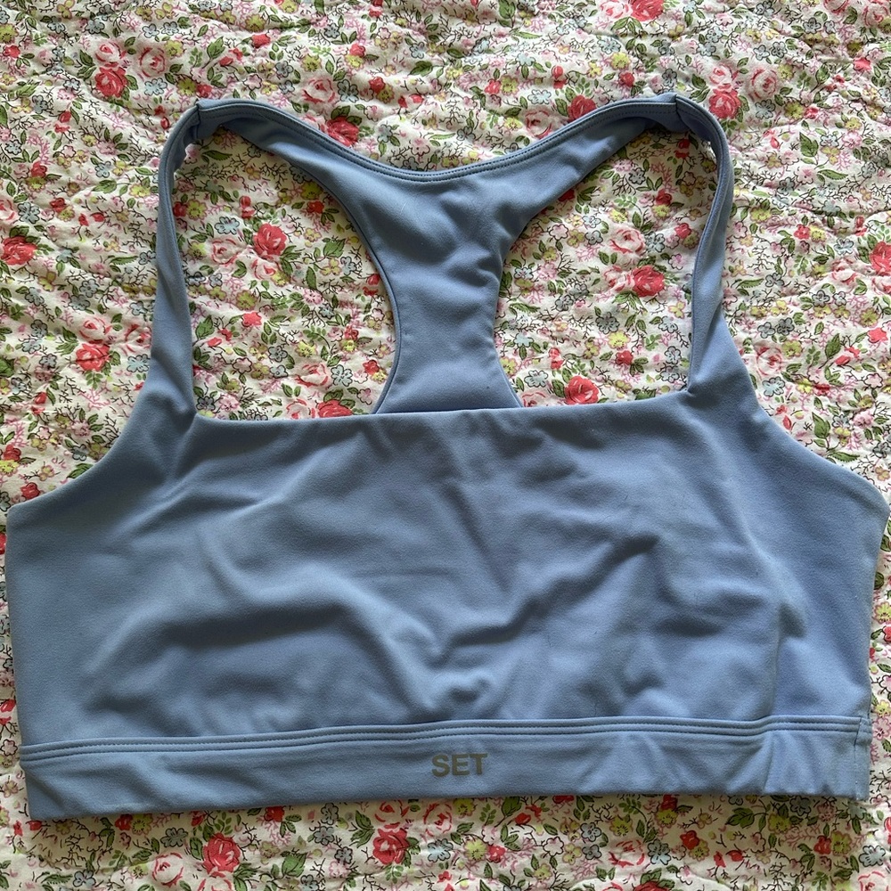 SET Active Blue Square Neck Sports Bra